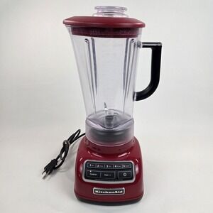 Blender KitchenAid Red 5 Speed Diamond Blender KSB1575ER With Lid Tested